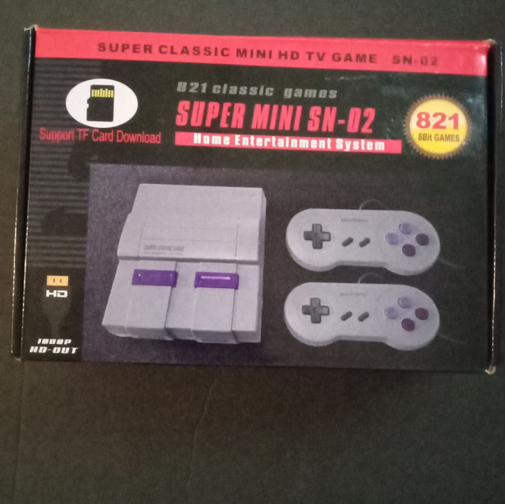 Super mini SN-D2 home entertainment system 821 8-bit games..
